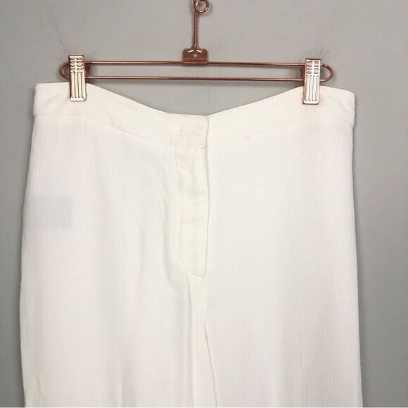 DEREK LAM | White Dress Pants Viscose w/ Silk Binding Women’s US Size 6 - Picture 4 of 10